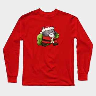 Christmas Santa Claus Cat Long Sleeve T-Shirt